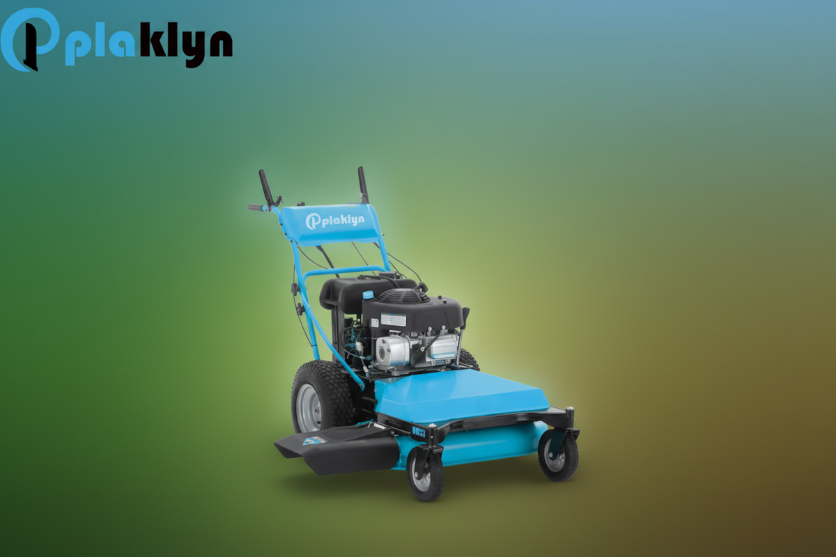 3D Lawn Mower with Blended Background