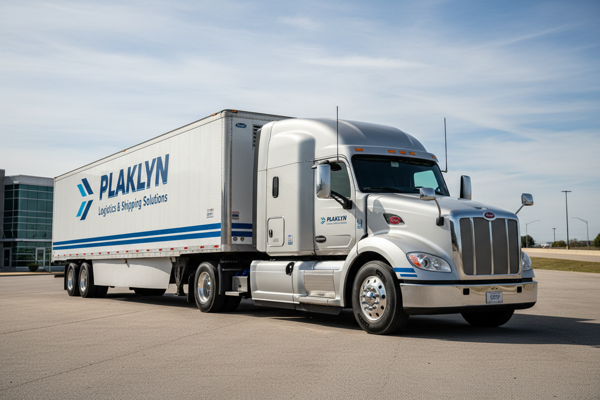Plaklyn branded delivery truck