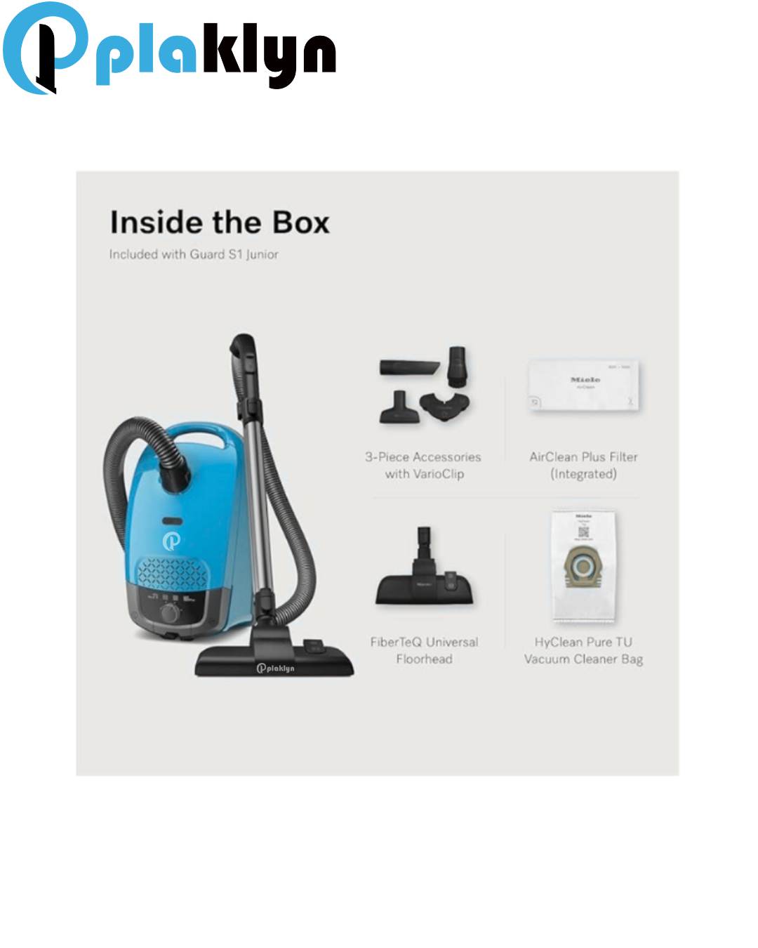 Plaklyn Guard S1 Junior Bagged Cylinder Vacuum Cleaner – Lightweight with AirClean Filter & FiberTeQ Floorhead (Terra Red)