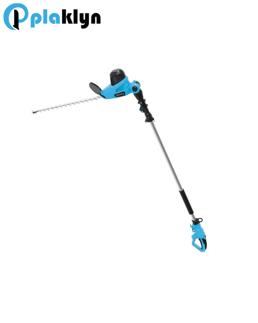 Plaklyn Electric Pole Hedge Trimmer – 18-Inch Dual-Action Laser Cut Blade, Adjustable Head, 600W Corded